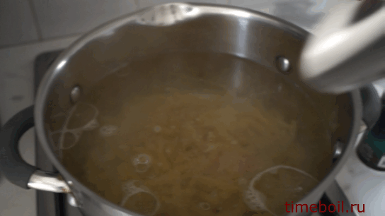 stir the pasta