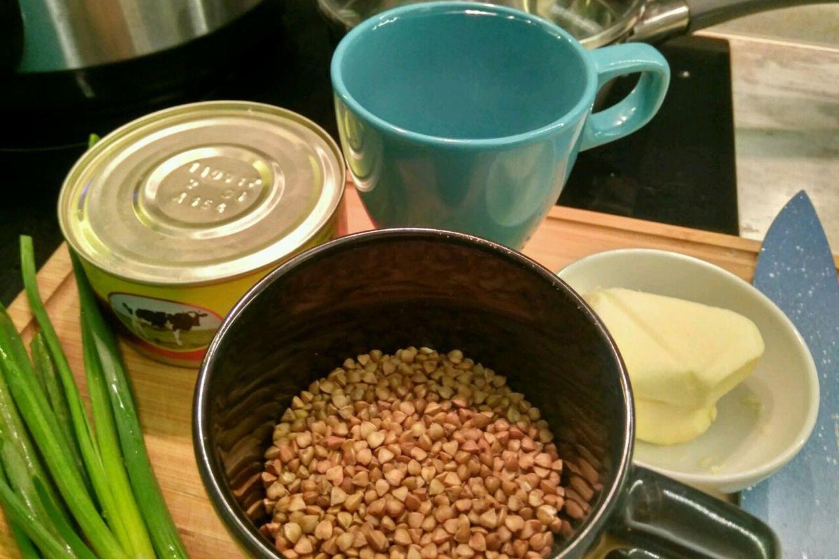 buckwheat with stew