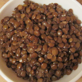 boiled lentils