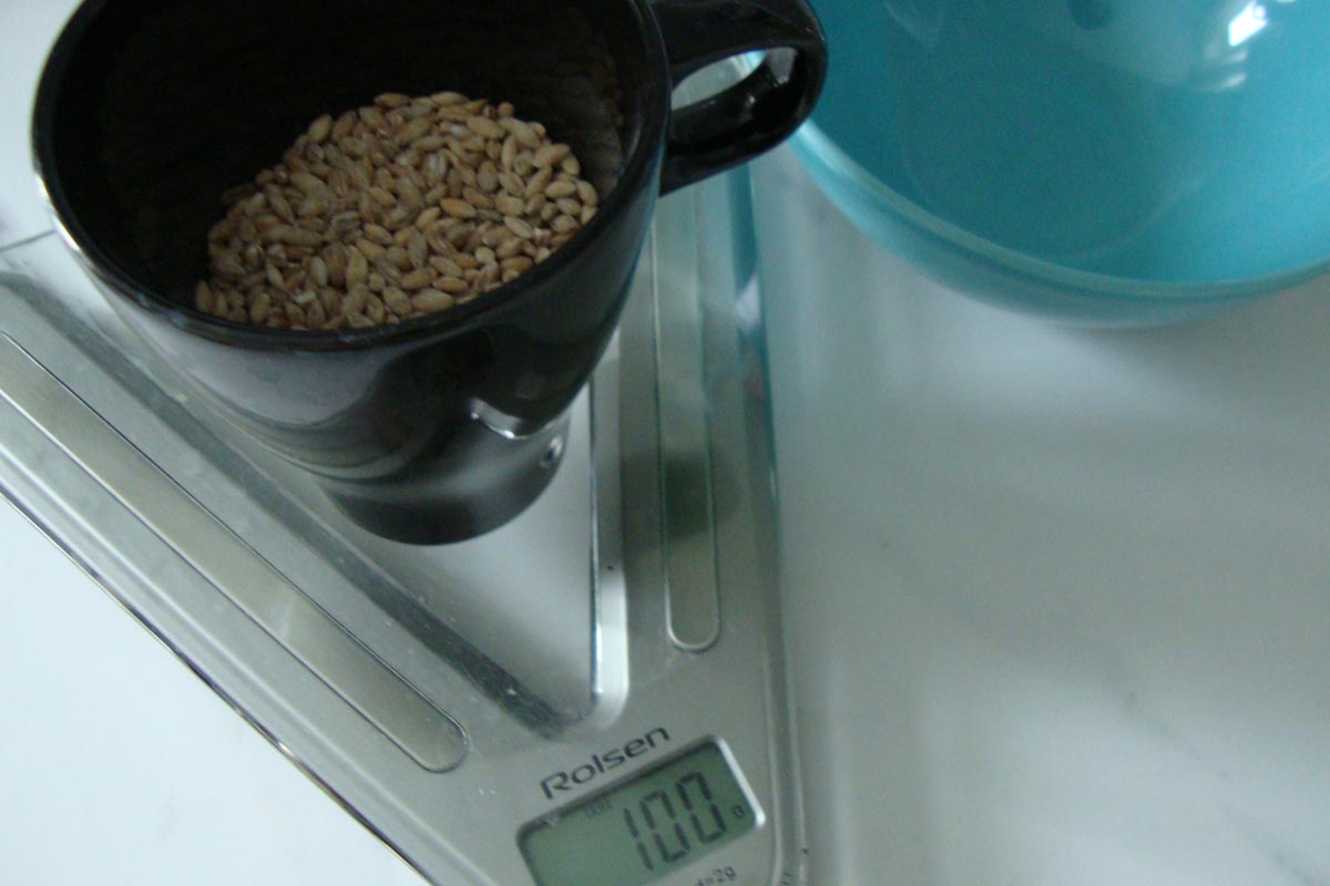 barley weight before cooking