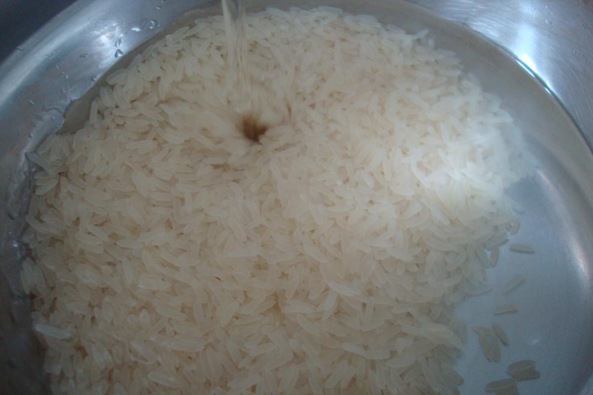 rice washed