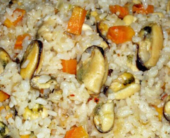 how much to cook pilaf with mussels