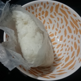 cut a bag of rice