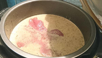 caldo de carne coração