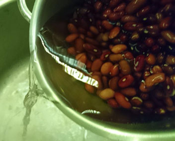 drain the beans