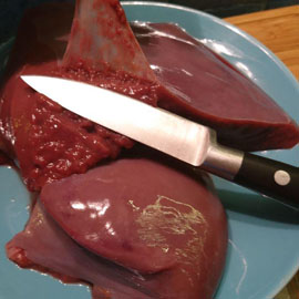 raw beef liver