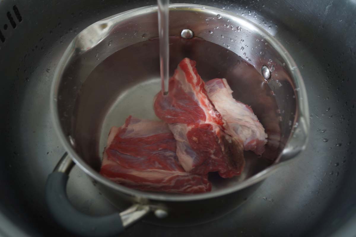 beef in a saucepan