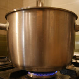 rich broth is cooked under the lid