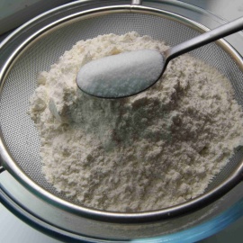 salt flour before sifting