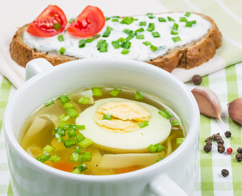 how much to cook egg soup