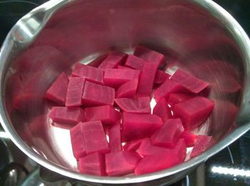 how many minutes to cook the beets in pieces