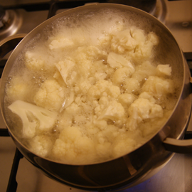 cauliflower is boiled