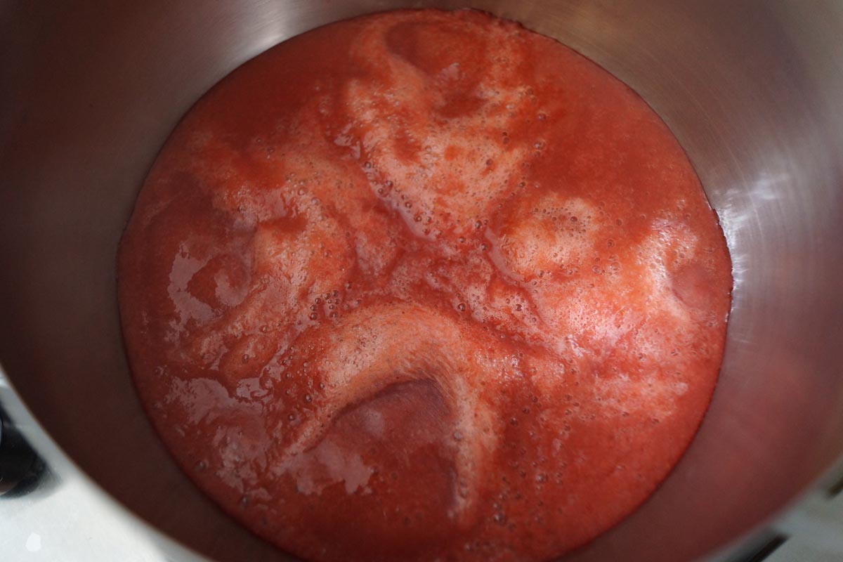 foam when making jam